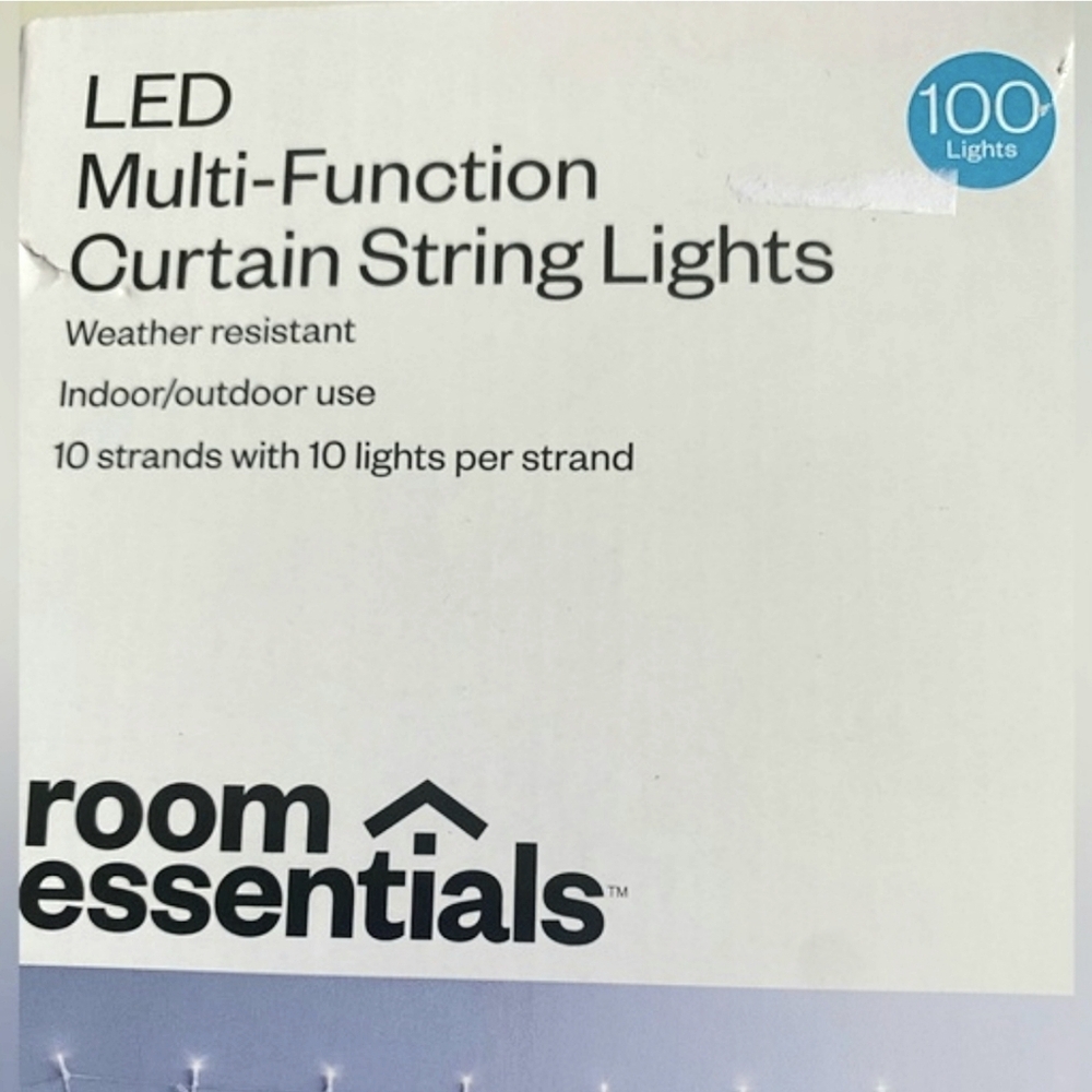 🚨5/$25 NWT Room Essentials LED Multi-Function Curtain String Lights - Picture 4 of 4